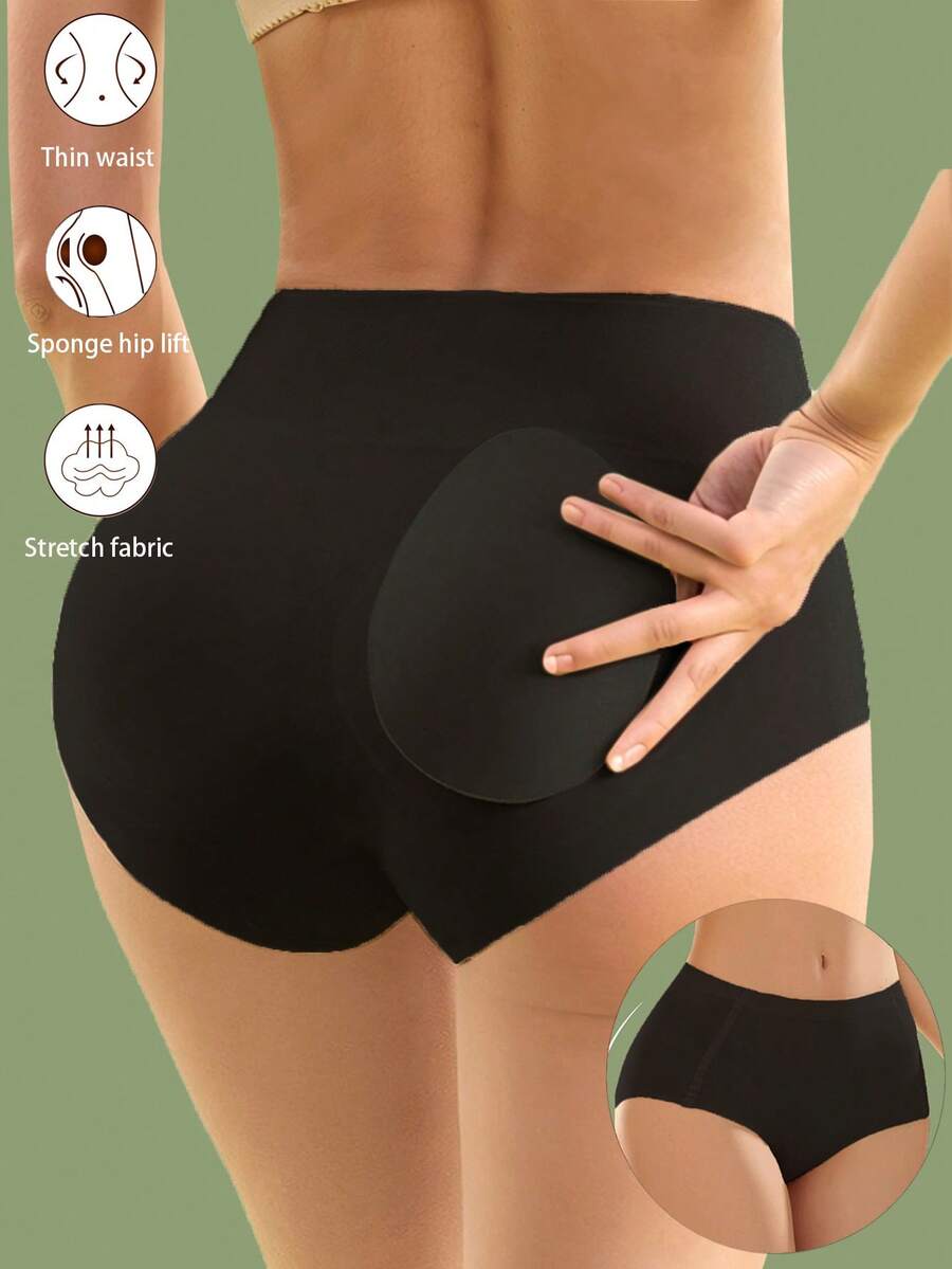 Quần legging định hình nâng mông, kiểm soát bụng gợi cảm cho nữ, quần bó định hình eo liền mạch màu đào - màu đen - Xem 1