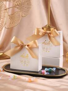 10pcs/Pack Eid Al-Adha, Eid Mubarak Party Favor Gift Candy Paper Boxes - Multicolor - View 13