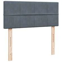 vidaXL Ottomane-Bett Mit Matratze, Dunkelgrau, 120x190 Cm, Samt - Grey - View 8