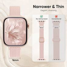 5 Paquetes de Bandas Elásticas Trenzadas Delgadas Compatibles con la Correa del Watch de 40mm 41mm 42mm 38mm 44mm 45mm 46mm 49mm para Mujeres y Hombres, Correas de Nylon Elástico Delgado Loop para Series 10 9 8 6 5 4 3 11 SE 2/1 - Verde claro/Azul claro/Luz estelar/Rosa/Lavanda - Ver 2