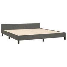 vidaXL Bettgestell Ohne Matratze, Dunkelgrau, 160x200 Cm, Samt - Grey - View 5