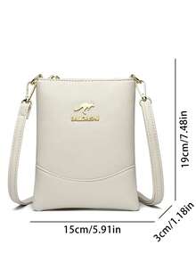 2025新款夏季迷你时尚竖款多功能单肩斜挎轻便多层女士手机包 - 白色 - 查看 3