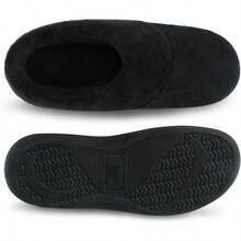Isotoner Womens Classic Clog Non-Slip Memory Foam Slippers - 黑色 - 查看 5