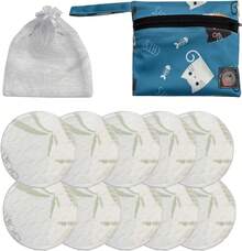 MLB 10 Almohadillas Protectores de Lactancia PUL Orgánicos.Viene con 1 Bolsa de PUL con 2 bolsillos separados interiores para sucias y limpias + Bolsa para guardar. - 1 - Ver 1