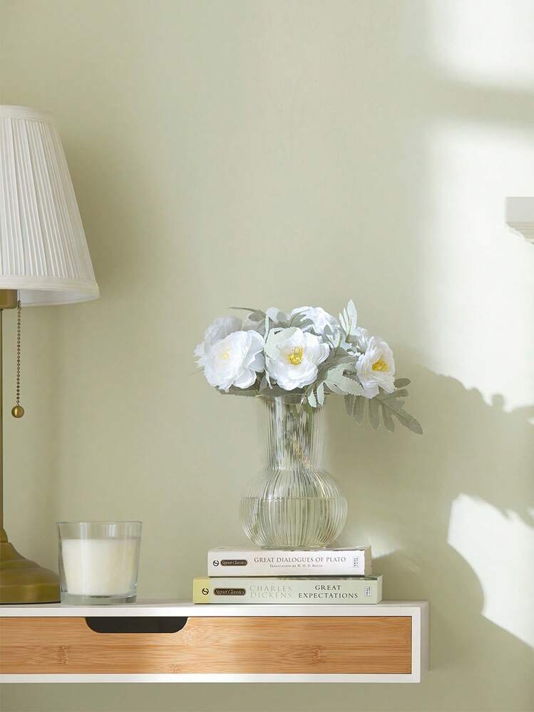 SoBuy Vägglåda, flytande hylla med låda, vägghylla Förvaring Displayhylla (FRG93-WN, B60xD24.5xH8cm) - Vitt - Visa 8