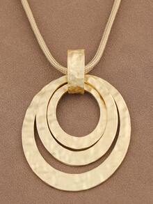 1 Piece Fashionable Matte Gold Color Asymmetrical Hollow Open Square Flower Shape Pendant Rope Necklace For Women's Daily Wear 18"+2" Extend Chain - Gold - View 17