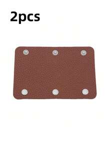 2pcs/Set Or 1pc Faux Leather Handle Covers With Snap Button - Non-Slip, Durable Bag And Luggage Protector Sleeves, Detachable Accessory - Multicolor - View 12