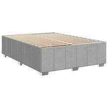 vidaXL Boxspringbett Mit Matratze, Hellgrau, 140x200 Cm, Stoff - Grey - View 8