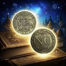 1/3/6pcs Yes Or No Decision Quality Alloy Coins - Flip To Choose Answer Coins, Suitable For Indecisive People, Fun Metal "Yes Or No" Answer Coins, Suitable For Making Interesting Predictions, Suitable For Gifts And Daily Dilemmas, High-Quality Gold Color, Exquisite Material, Odorless, Collectible, Surprise Gifts For Friends And Family On Various Holidays - Gold - View 4