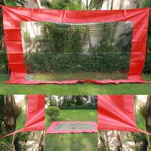 1pc Waterproof Heavy-Duty Clear Window Sidewall For Canopy Frame, 1 Pack Sunwalls Only,(Blue/Red) - Multicolor - View 10