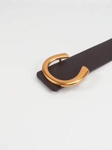 1 chiếc thắt lưng bản rộng thời trang có chữ C lớn, trang trí cho váy và áo sơ mi - Nâu đồng - Xem 4