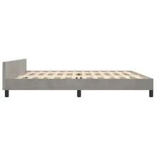 vidaXL Bettgestell Ohne Matratze, Hellgrau, 200x200 Cm, Samt - Grey - View 7