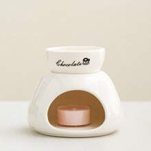 1pc Ceramic Standalone Chocolate Melting Pot, Suitable For Melting Cheese, Chocolate, Butter And Caramel. Ideal For Date Night, Birthday, Wedding And Christmas Celebrations. Also Great For Small Hot Pot, Baking And DIY Cooking Projects, Meets Various Cooking Needs. - Multicolor - View 5