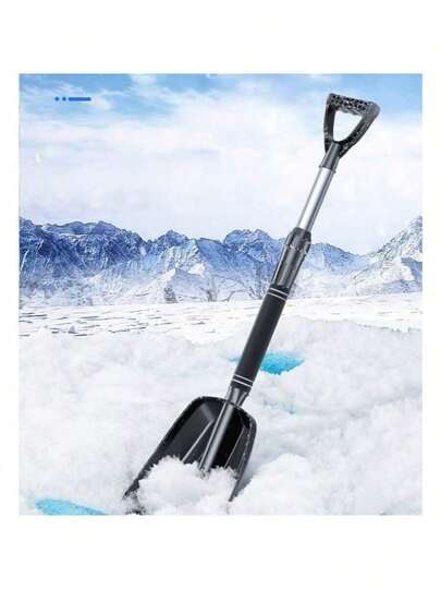 Retractable Snow Shovel - A New Type Of Extendable Snow Removal Tool For Winter, Thick Car Snow Shovel, Suitable For Car Owners To Use Outdoors In Winter, Durable Automotive Snow Clearing Accessory