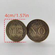 1/3/6pcs Yes Or No Decision Quality Alloy Coins - Flip To Choose Answer Coins, Suitable For Indecisive People, Fun Metal "Yes Or No" Answer Coins, Suitable For Making Interesting Predictions, Suitable For Gifts And Daily Dilemmas, High-Quality Gold Color, Exquisite Material, Odorless, Collectible, Surprise Gifts For Friends And Family On Various Holidays - Gold - View 6