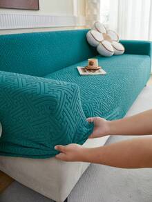 1件装提花沙发套，客厅短绒沙发套，弹性加厚防滑沙发套，适用于客厅、卧室、户外沙发，保护沙发免受宠物污渍侵害，四季通用，适用于L型单人沙发、躺椅以及1/2/3/4人沙发，可拆卸机洗。 - 孔雀藍 - 查看 8