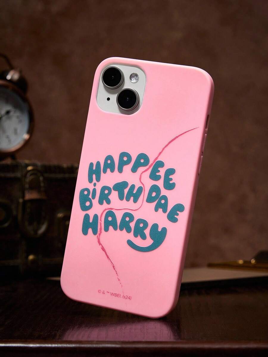 HARRY POTTER X SHEIN Birthday Cake Printed Phone Case, Gift,Compatible With IPhone,Back To School - Pink - View 1