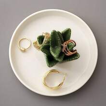 Conch Shape Jewelry Dish Ceramic Holder Ring Trinket Tray, Ocean - Themed Decorative Trinket Dish, Suitable Mother Friend Sister, Gifts Women, Home Decor Trinket DishSea Blue - 蘆薈 - 查看 5