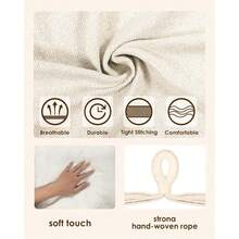 Highwild Columpio de Cuerda para Colgar Hamaca Máximo 500 Libras 2 Cojines incluidos Barra esparcidor de Acero con Anillos Antideslizantes para Cualquier Espacio Interior o Exterior BeigeHammocks - Beis - Ver 3