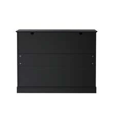 Aparador moderno e elegante com 3 portas e uma gaveta, ideal para sala de jantar, sala de estar e hall de entrada (preto) - Preto - Ver 5