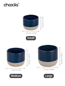 choxila 1 pieza Taza de café de cerámica gruesa estilo japonés, taza de espresso italiana, taza de té, taza de café árabe, taza, taza de leche, 100ml/180ml/230ml, para usar en el té de la tarde, reuniones familiares, suministros para fiestas, cafeterías, hoteles, campamentos - Azul - Ver 5