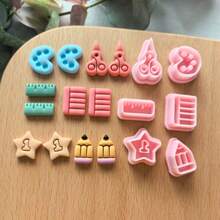 Mini Stationery Series Polymer Clay Cutter Clay Cutting Molds Earring Jewelry DIY Handmade Cutting Molds For DIY Earrings & Crafts, Perfect For Handmade Decorations, Jewelry Making Tools ﻿ - Mini Stationery Series - View 1