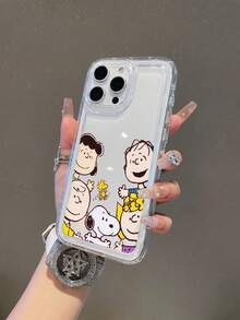 SNOOPY This Cartoon Anime  Airbag Phone Case Is Made Of Anti-Drop Tpu Material And Can Be Given As A Holiday Gift. It Is Suitable For Apple Phones, And The New Model Is Suitable For IPhone13/14/15/16/17Pro Max Phones - 彩色 - 查看 5