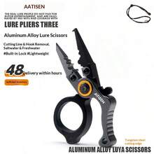 New Aluminum Alloy Pliers With Lock, Mini Fishing Pliers, Line Cutter, Split Ring Opener - Multicolor - View 5