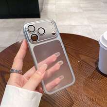 Easypie Selection 1 PC Transparent Frosted Lens Film Full Coverage Back Cover, Waterproof, Drop-Proof, And Scratch-Proof. Compatible With IPhone 17/17 Air/17 Pro/17 Pro/16/16 Pro Max/16 Pro/16 Plus/15/15 Pro Max/15 Pro/15 Plus/14/14 Pro/14 Plus/14 Pro Max/13/13 Pro/13 Pro Max/12/12 Pro/12 Pro Max/11/11 Pro/11 Pro Max/X/XS/XR/XS Max/7/8/SE2/7p/8p. - Silver - View 2