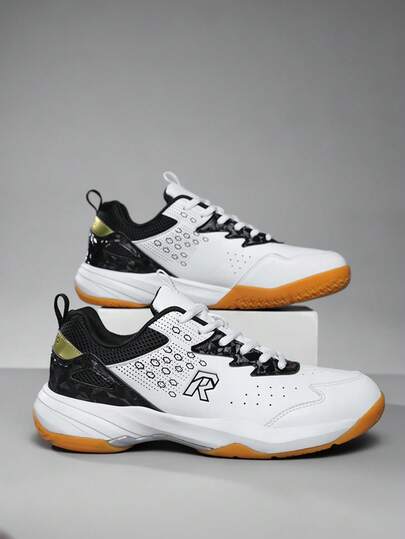 Brand New Badminton Shoes Men Tennis Anti-Twish Design Breathable Sport Shoes Male Sneakers Professional Volleyball Shoes Big Size White Badminton Training Shoes Men Lightweight Women Gym Shoes