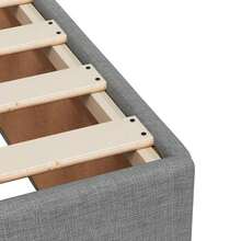 vidaXL Boxspringbett Mit Matratze Hellgrau 100x200 Cm Stoff - Grau - Übersicht 11