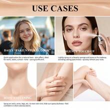 Lakerain Matte Finish Foundation Spray, Natural, Lightweight, Breathable, Waterproof, Long-Lasting, Hydrating, Smooth Makeup Base - Nhiều màu - Xem 6