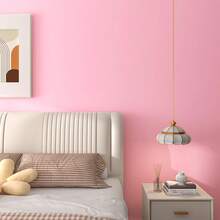 1 Rolo de Papel de Parede Adesivo Removível Rosa, À Prova d'Água, À Prova de Óleo, Cor Sólida Fosca para Decoração da Sala de Estar, Cozinha, Quarto, Renovação de Móveis DIY