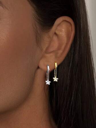 Anillo de plata de ley 925 para perforación cerrada y sencilla de nariz, anillo de hueso de oreja, perforación corporal humana, anillo de nariz, hebilla de oreja para mujeres, atuendo diario para mujeres, el mejor regalo para novia, madre, hermana