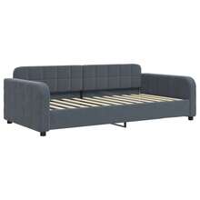 vidaXL Tagesbett Dunkelgrau 90x200 Cm Samt - Grey - View 2