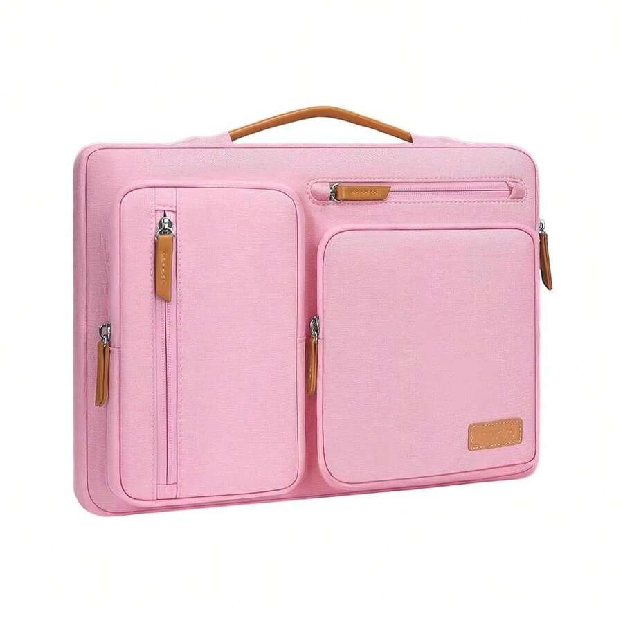 MOSISO 12.9 Inch Tablet Sleeve Case For IPad Pro 13 M4 & IPad Air 13 M3 M2, IPad Pro 12.9 M2 M1 6/5th With Magic Keyboard&Smart Keyboard Folio, Side Open Carrying Bag With 4 Zipper Pockets, Pink,12.9inch,Pink - 粉紅色的 - 查看 1