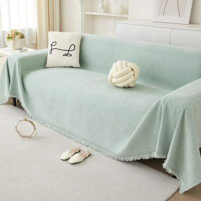 1件纯色宠物防水沙发套，防刮沙发套，四季通用沙发保护套，家具罩巾，适用于卧室、办公室、客厅、家居装饰