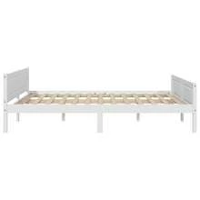 vidaXL Massivholzbett Kiefer Weiß 160x200 Cm - Bianco - Visualizzare 4