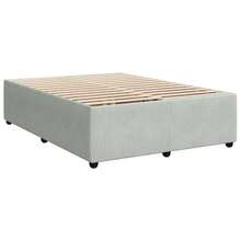 vidaXL Boxspringbett Mit Matratze Hellgrau 140x190 Cm Samt - Grau - Übersicht 5