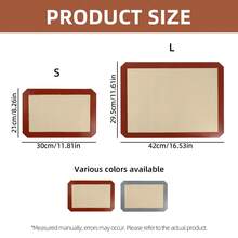 3pcs, 3 Packs Silicone Half Sheet Baking Mat, Non-Stick Reusable Heat Resistant For Toaster Oven, Biscuit Macaron Bread Pastry Baking Tools - - - View 8