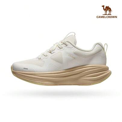 CAMEL CROWN 女士休闲运动鞋，透气舒适，适合秋冬季节，抓地力强，防滑性能好，时尚百搭的跑步鞋