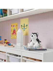 IKEA 一隻超柔軟又可愛毛絨玩具狗 LIVLIG 西伯利亞愛斯基摩犬 毛絨玩具 陪伴兒童成長 長度為26cm 聖誕禮物 生日禮物 黑色 - 黑色 - 查看 4