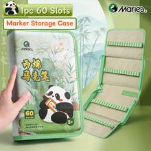 24/36/60/80 Holes Marker Storage Case, Cute Gift, Large Capacity Pen & Pencil Organizer Bag With Handy Wrap & Zipper, Multilayer Holder For Artists, Adults, Painting And Sketching Art Enthusiasts As Gift - Green - View 8