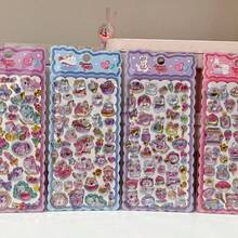 可爱额头贴纸，卡通女孩贴纸，可爱水晶环氧树脂浮雕贴纸 - 彩色 - 查看 8