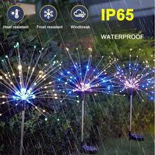 2 PCS Solar Firework Light, Outdoor Solar Garden Decorative Lights 60/90/120/150/200 LED Powered 50 Copper Wires String DIY Landscape Light For Pathway - 彩色 - 查看 5