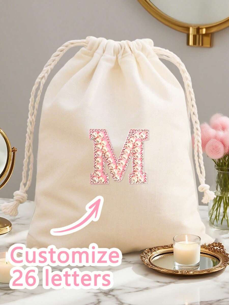 1个A-Z 26字母化妆包，小型化妆包，多功能旅行收纳袋，化妆品、护肤品收纳包，旅行化妆包，化妆品整理包，大容量储物袋 - 彩色 - 查看 1