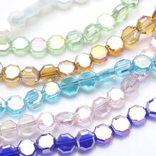 Gói 50 hạt bát giác dẹt 8mm, phụ kiện làm đồ trang sức tự làm cho vòng cổ, vòng tay, hoa tai, móc khóa điện thoại và quà tặng - Bát giác phẳng 8mm - Xem 13