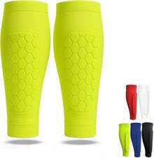 Protector de espinilla, protectores de espinilla para niños, protectores de espinilla de fútbol para niños, protectores de espinilla de hockey sobre césped, protectores de espinilla en forma de G, mangas de fútbol para niños y niñas, protección para baloncesto y boxeo - Azul - Ver 12