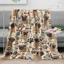 بطانية فلانيل ناعمة جدًا بطبعة كلب بودل وبصمة قدم - مثالية للأريكة والسرير والمكتب والسفر - هدية مثالية لعشاق الحيوانات الأليفة - مريحة لجميع المواسم ، بطانية كلب مناسبة لمختلف المناسبات والمناسبات - متعدد الألوان - مشاهدة 11