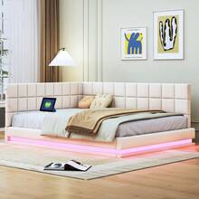 Upholstered Sofa Bed 140*200 Multifunctional Bed With Slatted Base Made Of Skin-Friendly Velvet Fabric In Grey
